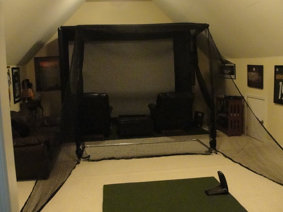 Ultimate Golf Net Frame with Ball Return 93 x 89**SKYTRAK**OPTISHOT*NET RETURN*