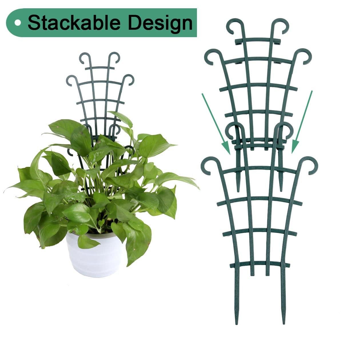 4 Pcs Trellis For Potted Plants Garden Trellis For Climbing Plants Outdoor for V