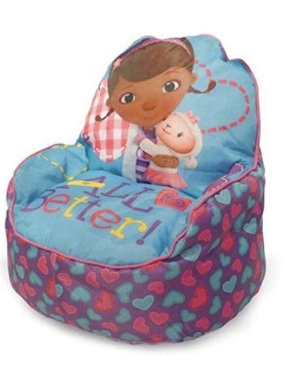 Disney Doc McStuffins Kids and Toddlers Sofa Bean Bag Chair, Made In USA