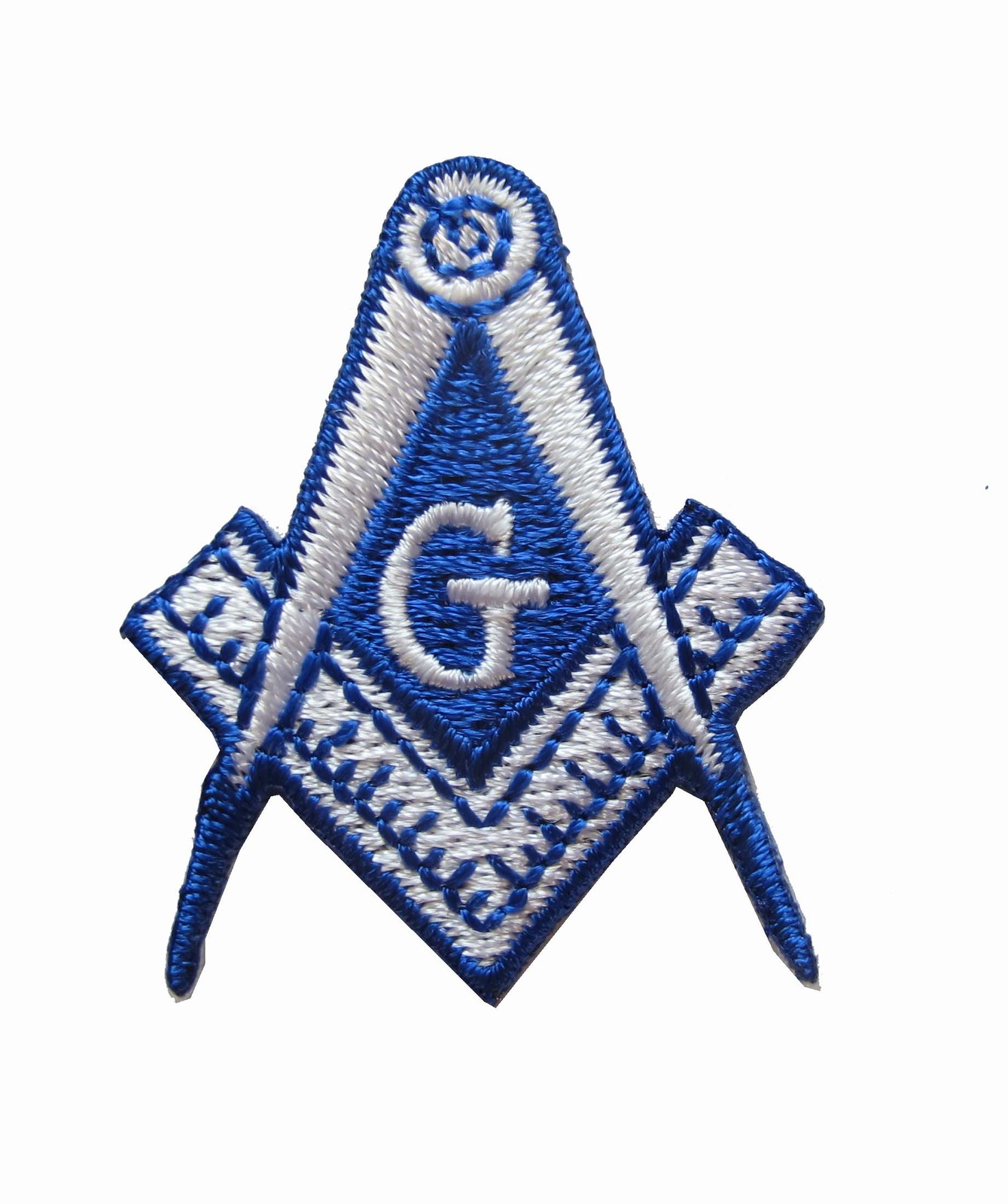 #5091 MASONIC BIKER PATCH EMBROIDERED IRON ON Mason Freemason SQUARE COMPASS
