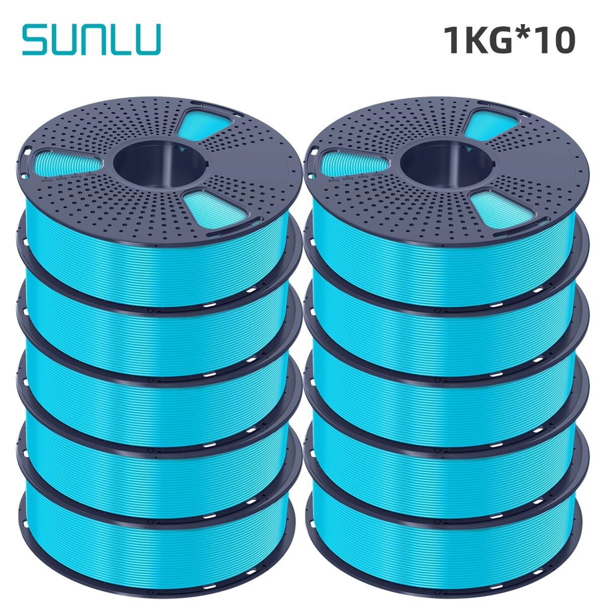 5x1KG 5x10KG 20x1KG Sunlu 1.75MM PLA Filament For 3D Printer 1KG Spool