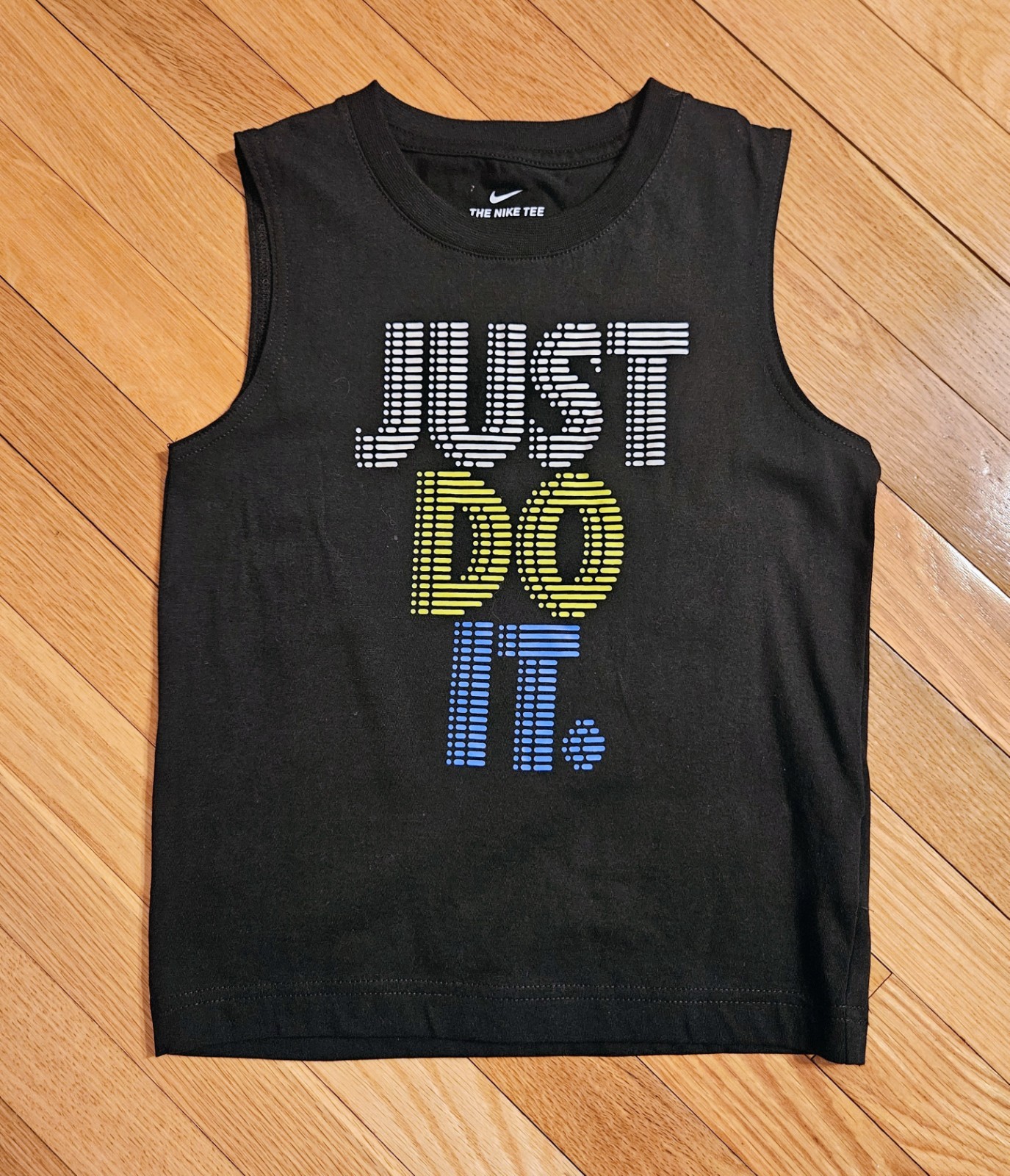 Nike Little Boy Tank Tee and Short Set Black/Blue Sizes 5, 7