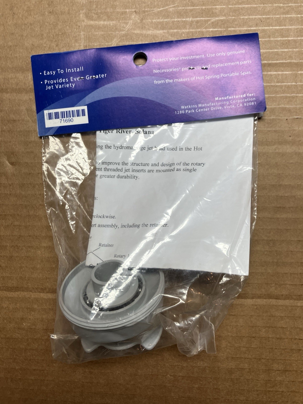 Hot Springs Hydromassage Replacement Rotary Jet Part # 71690