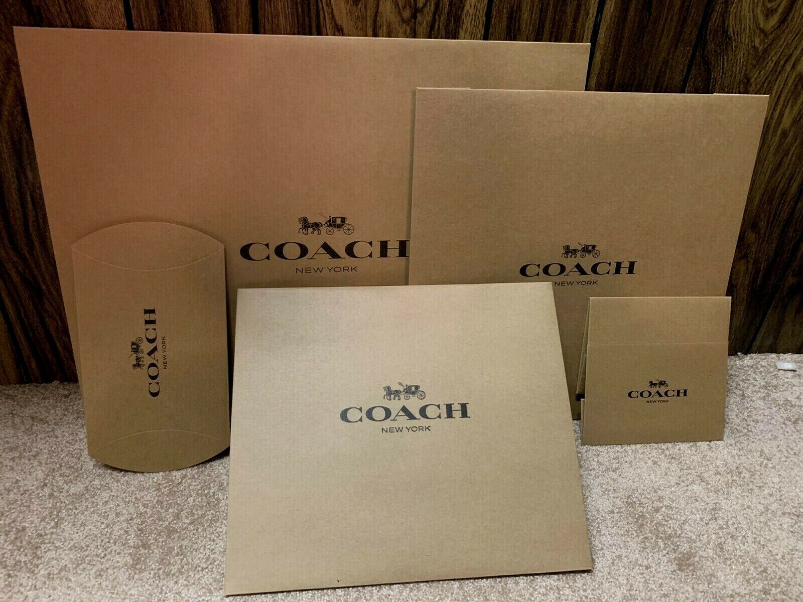 🎁BN Coach Brown Paper Shopping Bags~Gift Bags~Gift Boxes~Sticker Pick Size 🎁
