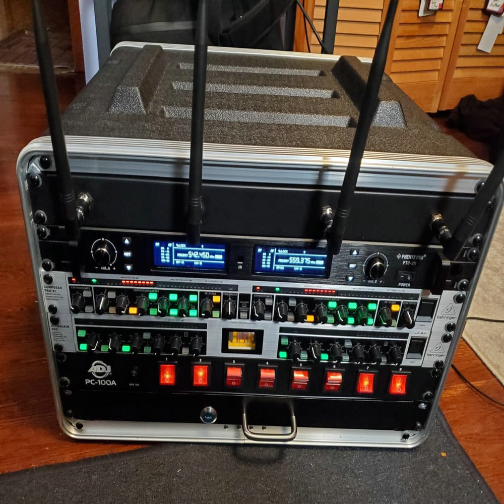 1U Front Mount Antenna Rack Kit fits Shure, Sennheiser, Audio Technica, Samson