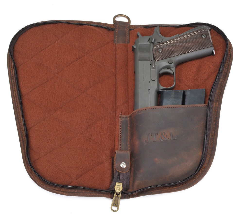 US WW2 Premium Leather Large Pistol Case