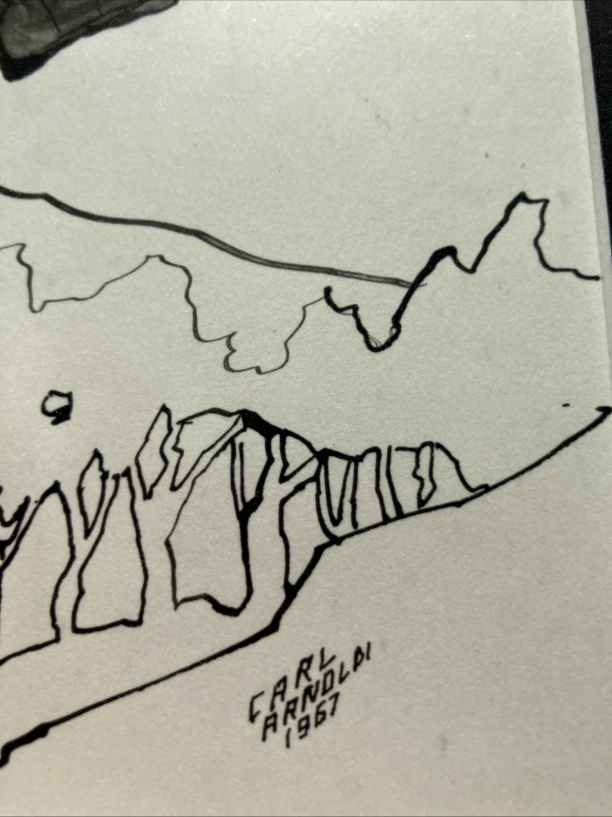 Vintage 1960s Original Art Moto Cross Racing Carl Arnoldi 1967 MCM