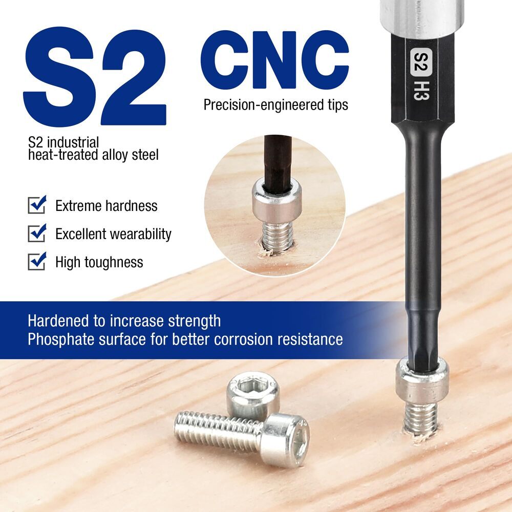 WORKPRO 20-Piece Hex Head Allen Wrench Drill Bit Set, New