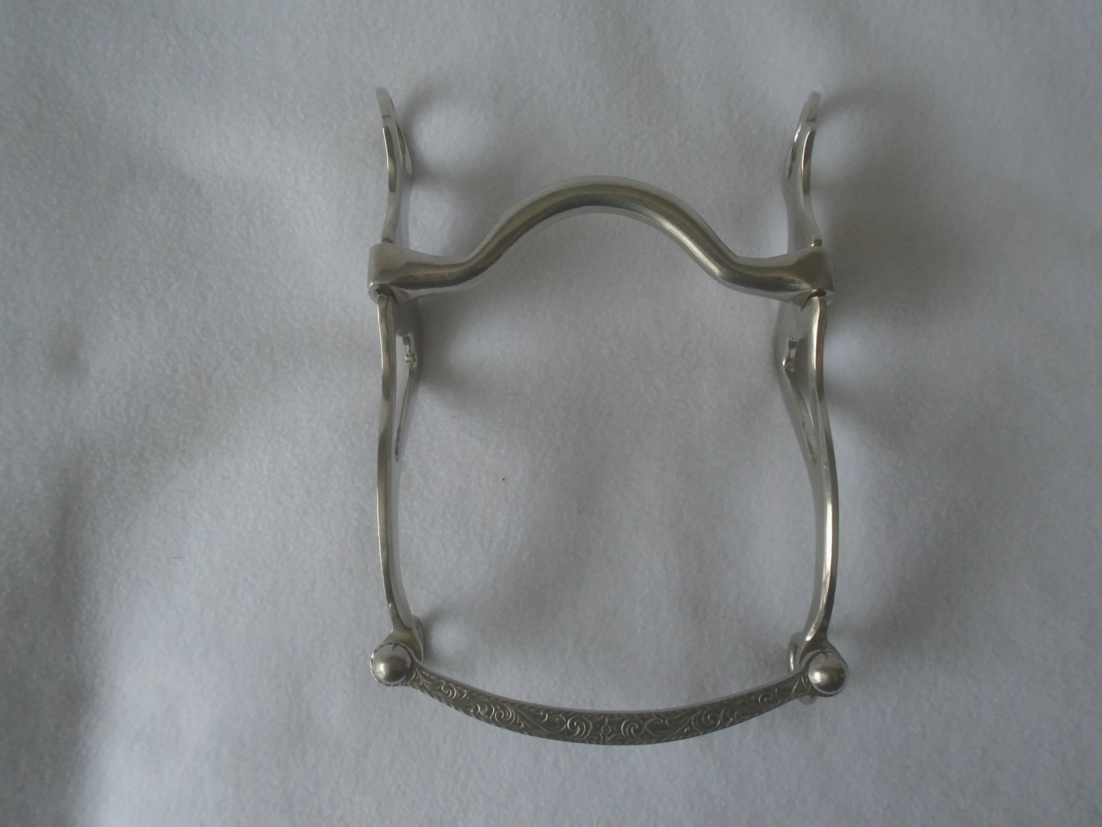 Al TIETJEN Vintage Floral Santa Maria Cheek BIT~ 5" Medium High WIDE Port Mouth