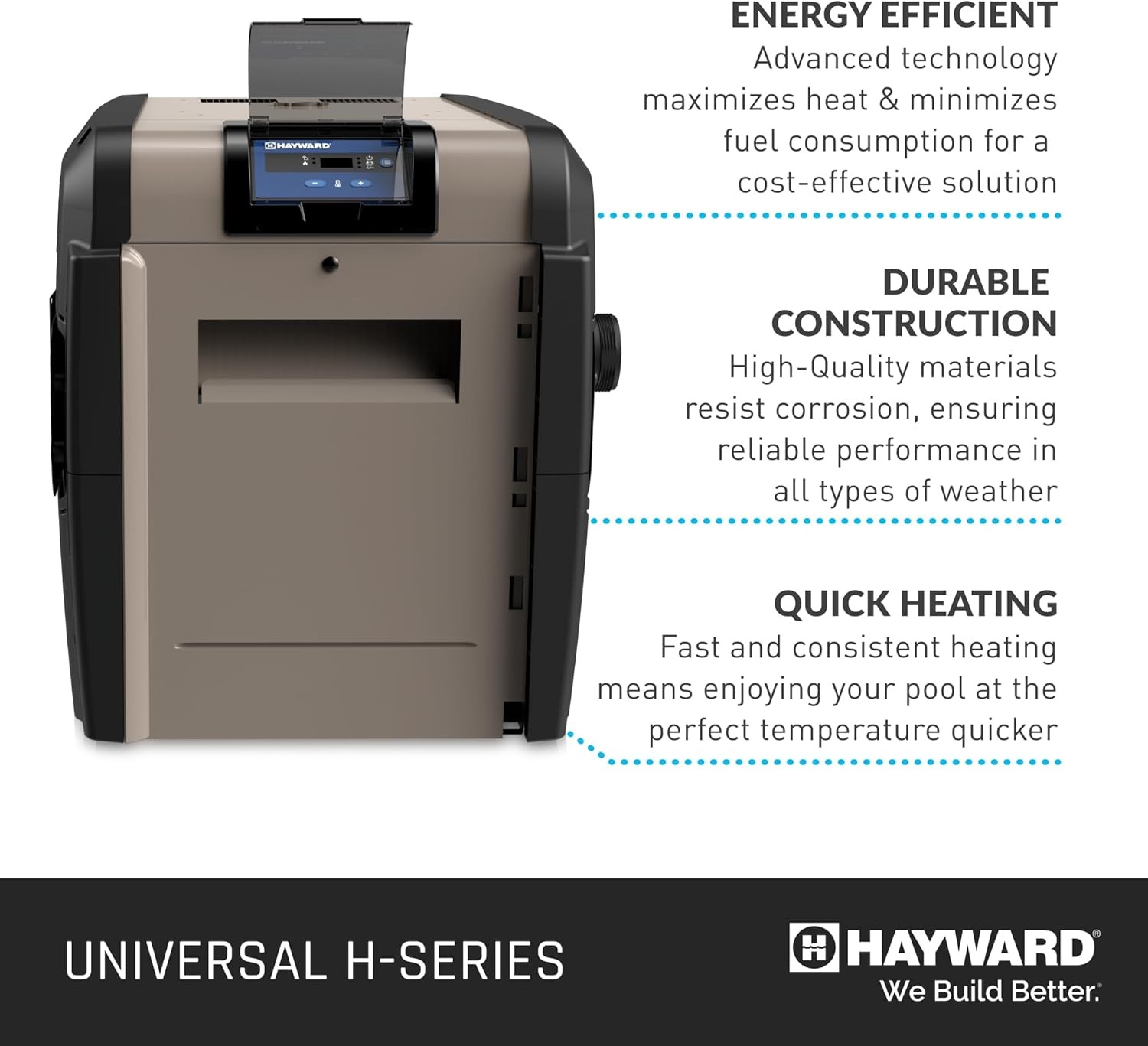 Hayward Universal Natural Gas Pool and Spa Heater for In-Ground Pools&Spas