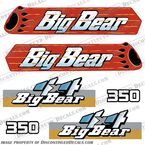 Fits 1992 Yamaha Big Bear 350cc 4x4 ATV Decals