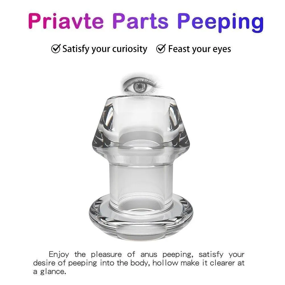 Hollow-Prostate-Anal-Butt-Plug-Massager-Large-Dildo-Tunnel Probe Sex Toy Adult