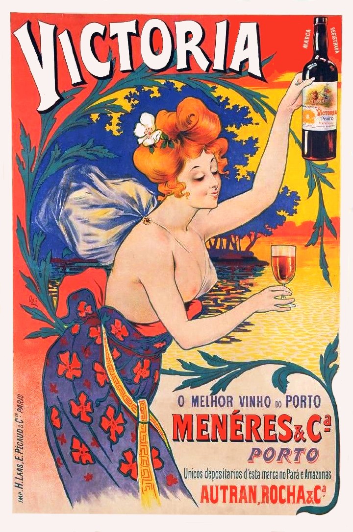 🍷 Victoria Porto Wine Vintage Poster - Art Nouveau 1890s Style 24x36” 🌟