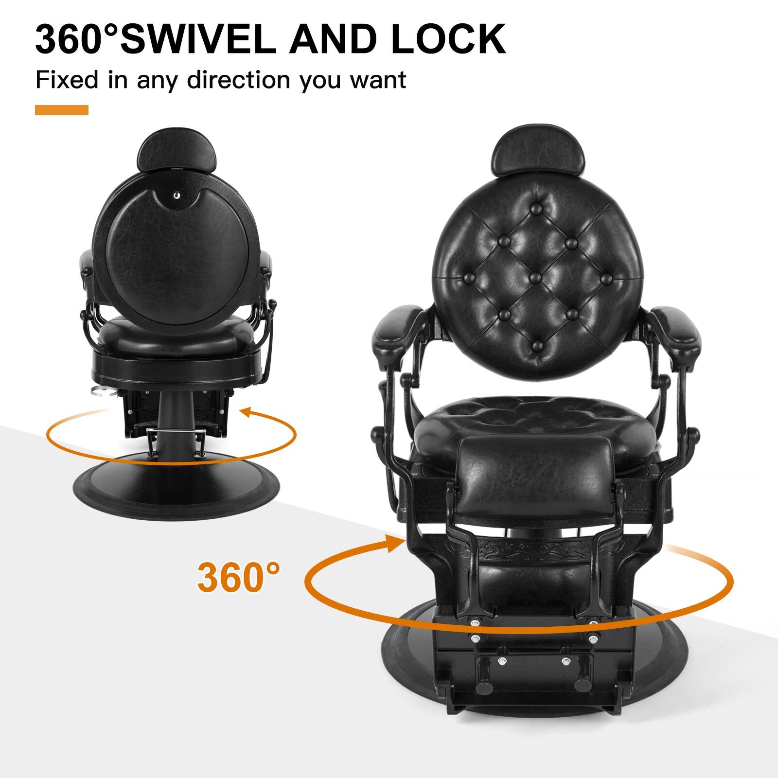 Vintage HeavyDuty Hydraulic Barber Chair All Purpose Recline Beauty SalonStyling