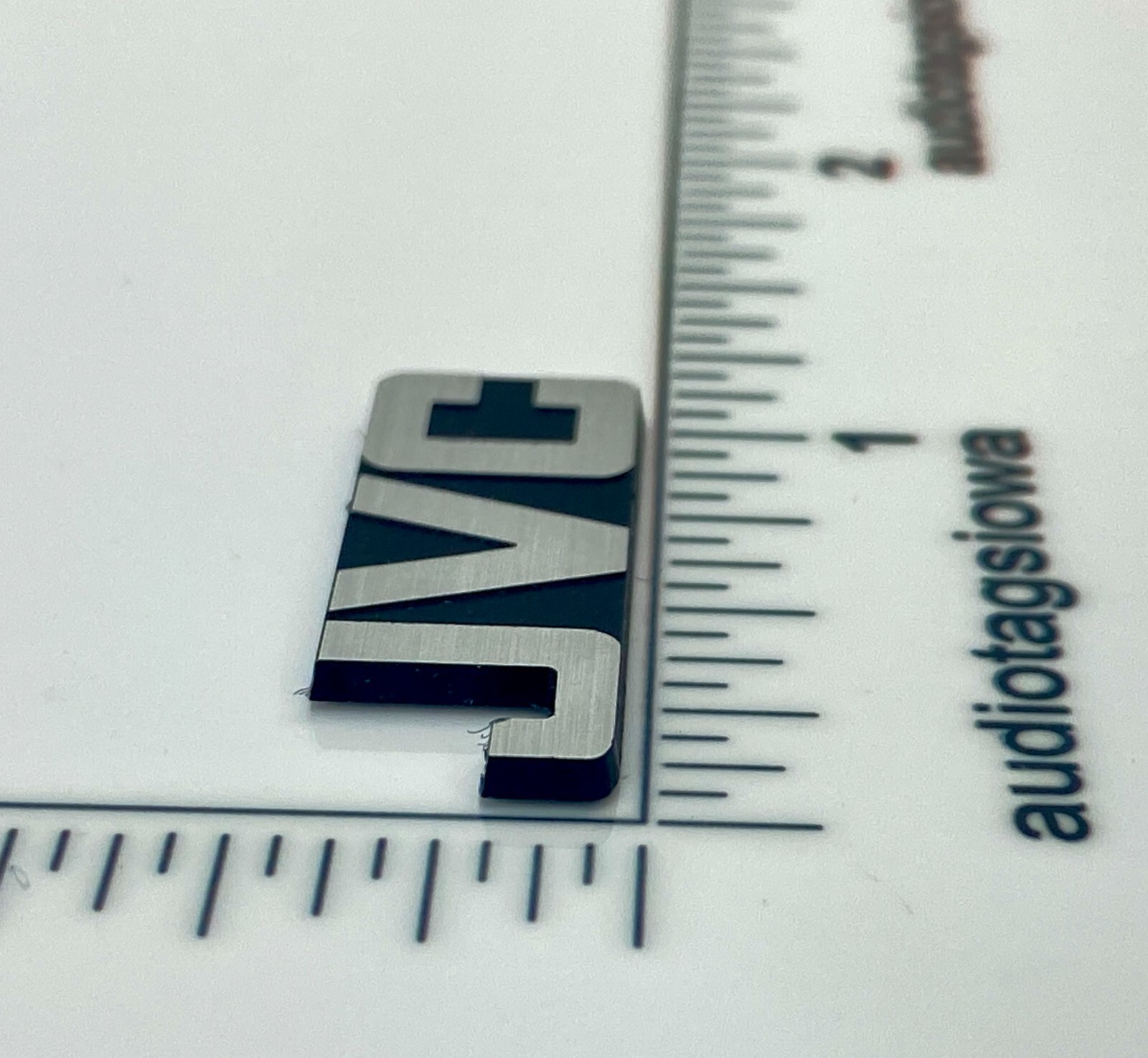 JVC Custom Made Incised Plate Badge Logo for Turntable Speaker Receiver