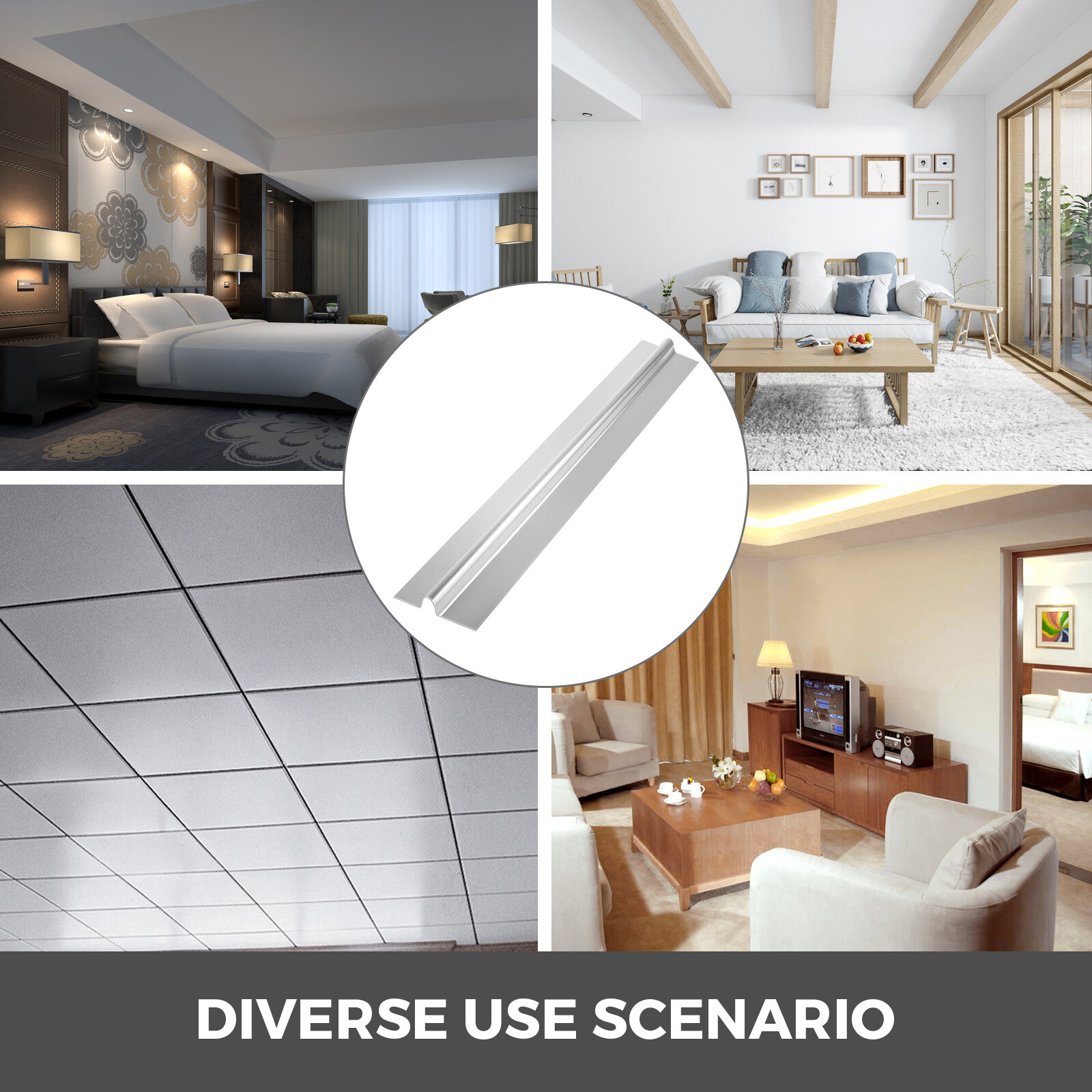 VEVOR 100pcs - 4' Aluminum Radiant Floor Heat Transfer Plates for 1/2" PEX USA