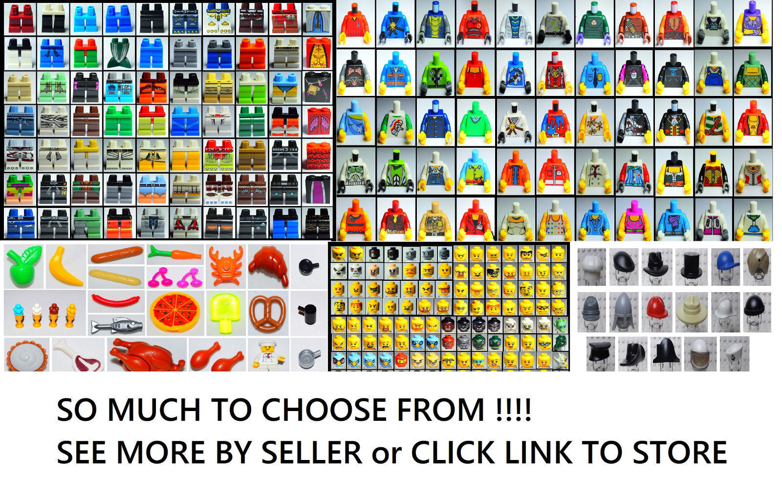 ☀️Lego YOU PICK YOUR HEAD Minfig minifigure mini figure face male female Bulk