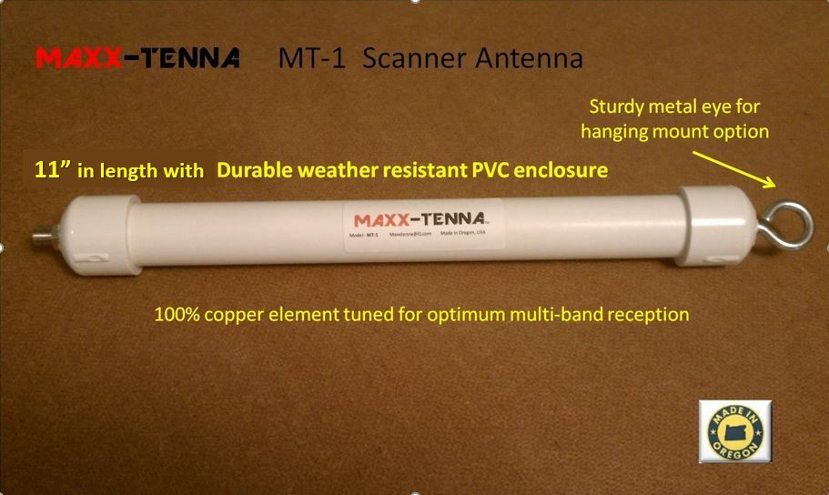 MAXX-TENNA Scanner Antenna & 40' cable for Uniden HomePatrol - FREE ship