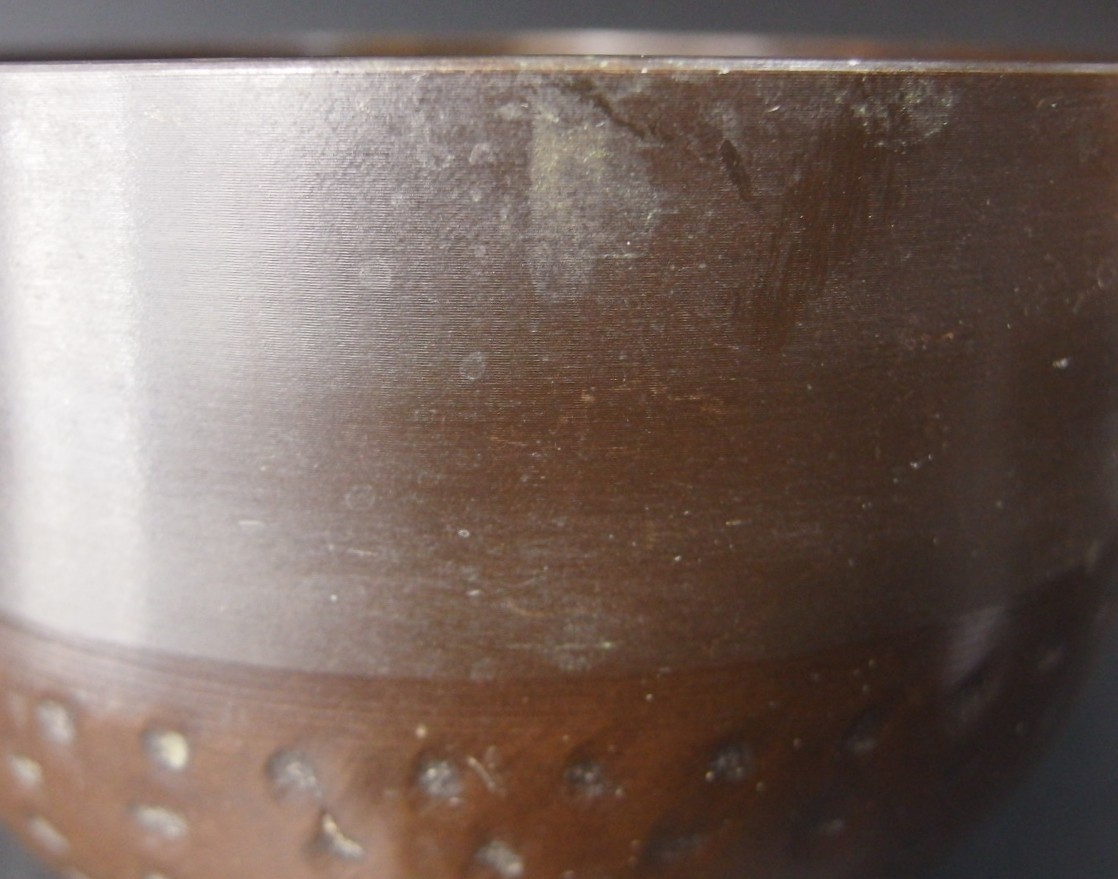 or25110 JAPANESE BUDDHIST SINGING BOWL ORIN GONG 6.3 inch / 16 cm Wide VINTAGE