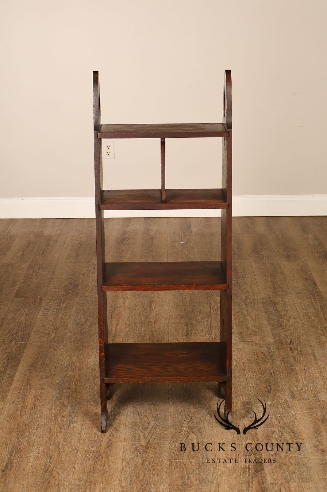 Antique Grand Rapids Arts And Crafts Mission Oak Magazine Stand