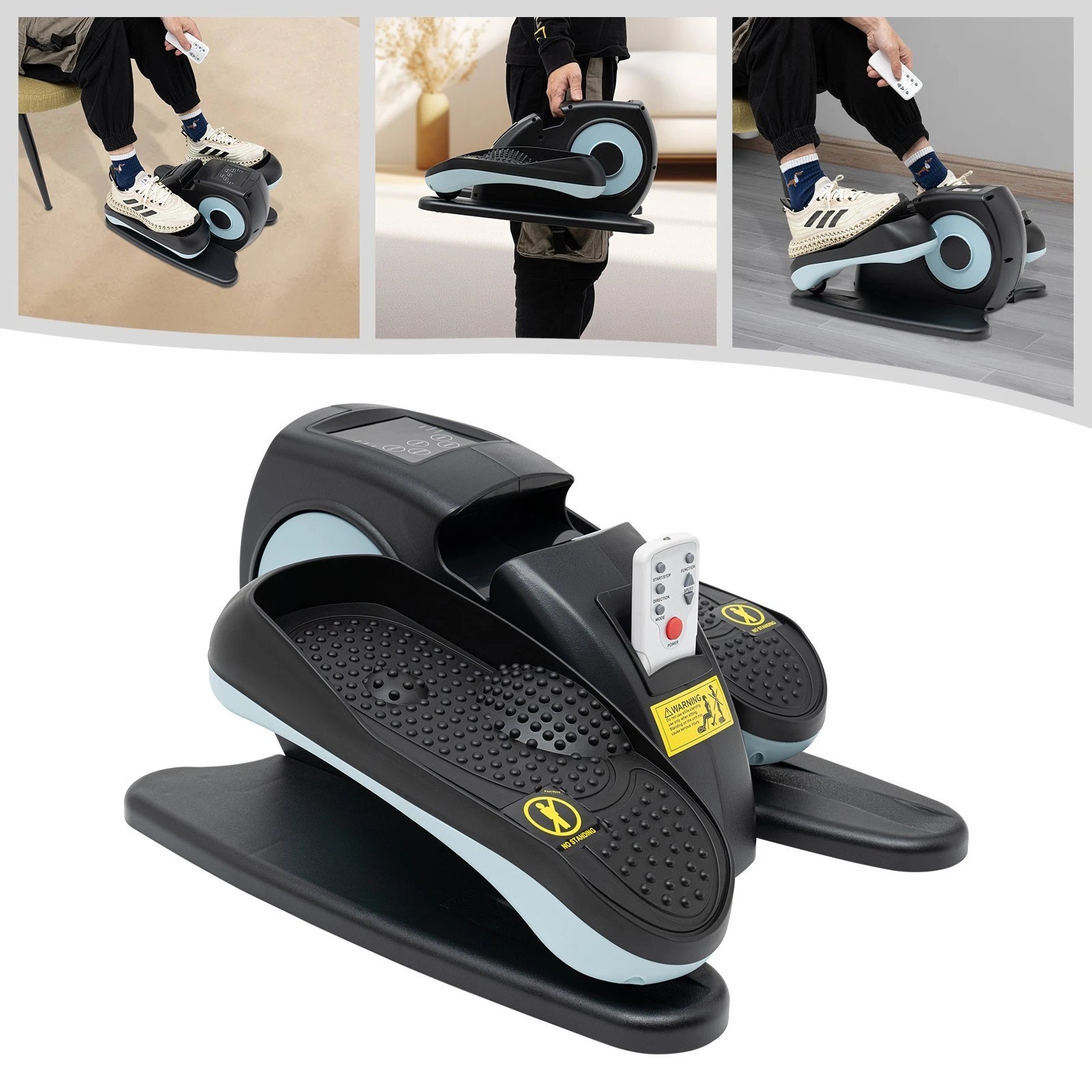 Under Desk Elliptical Machine Electric Elliptical Leg Exerciser for Seniors w...
