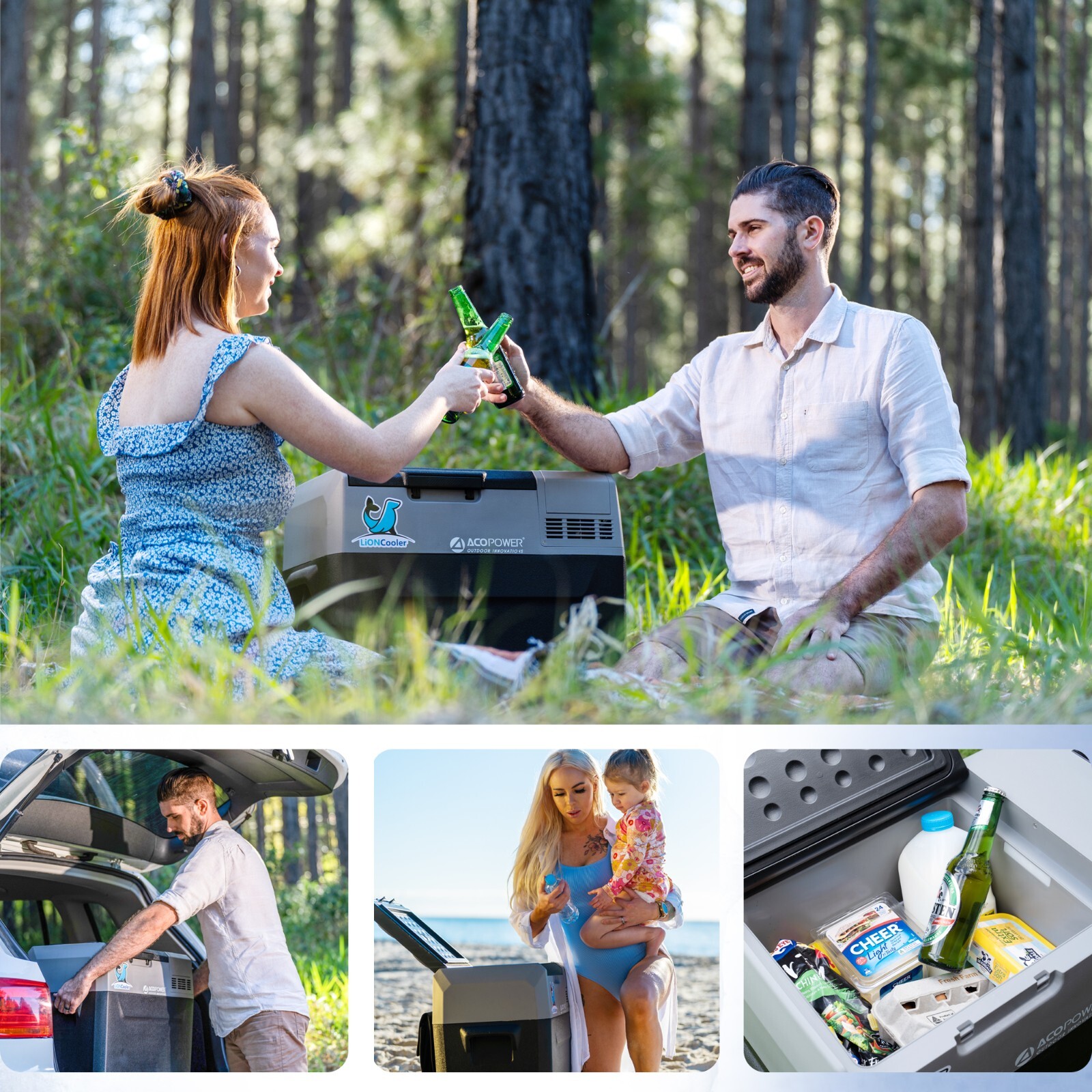 ACOPower 32QT Pro Portable Solar Powered Car Fridge Freezer, RV APP Control