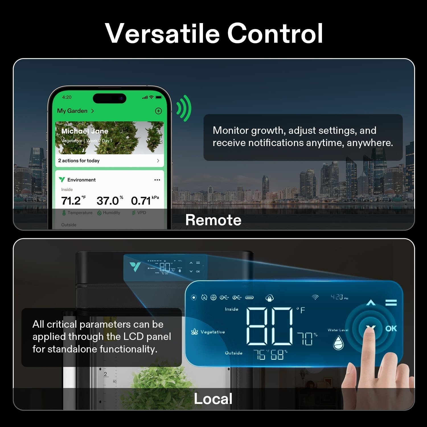 VIVOSUN VGrow All-in-One Smart Grow Box Complete Grow Tent Kit for Hydroponics