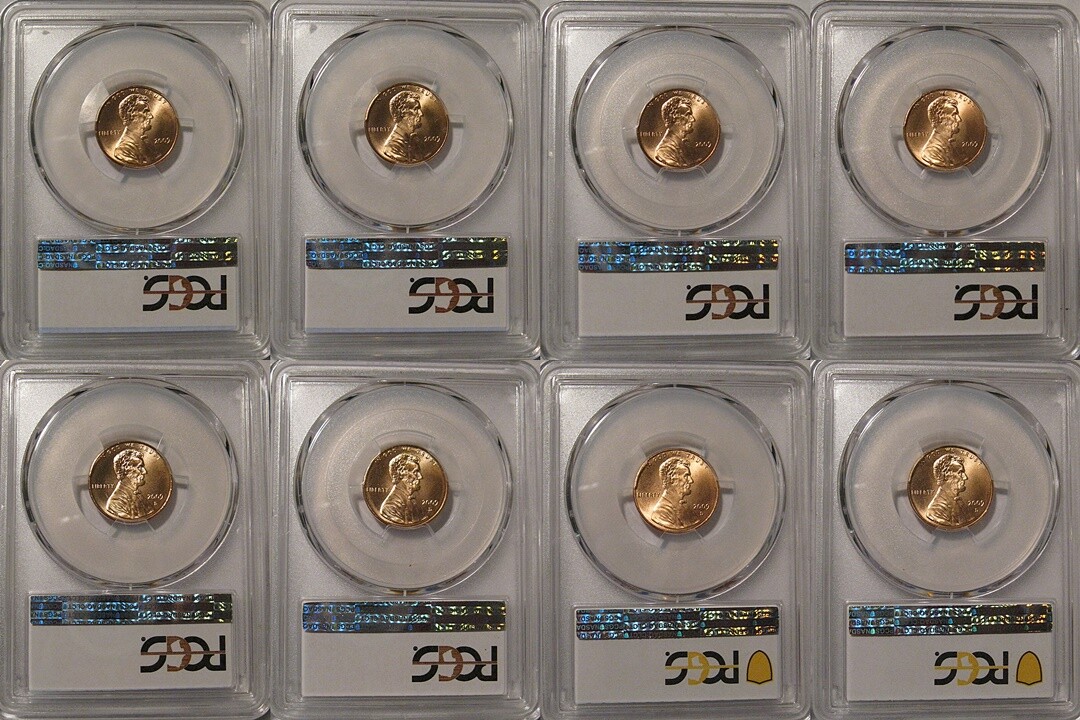 2009 P & D Lincoln 1c Cent 8 Coin Set PCGS SP68RD Satin Finish EC FY Pro Pres