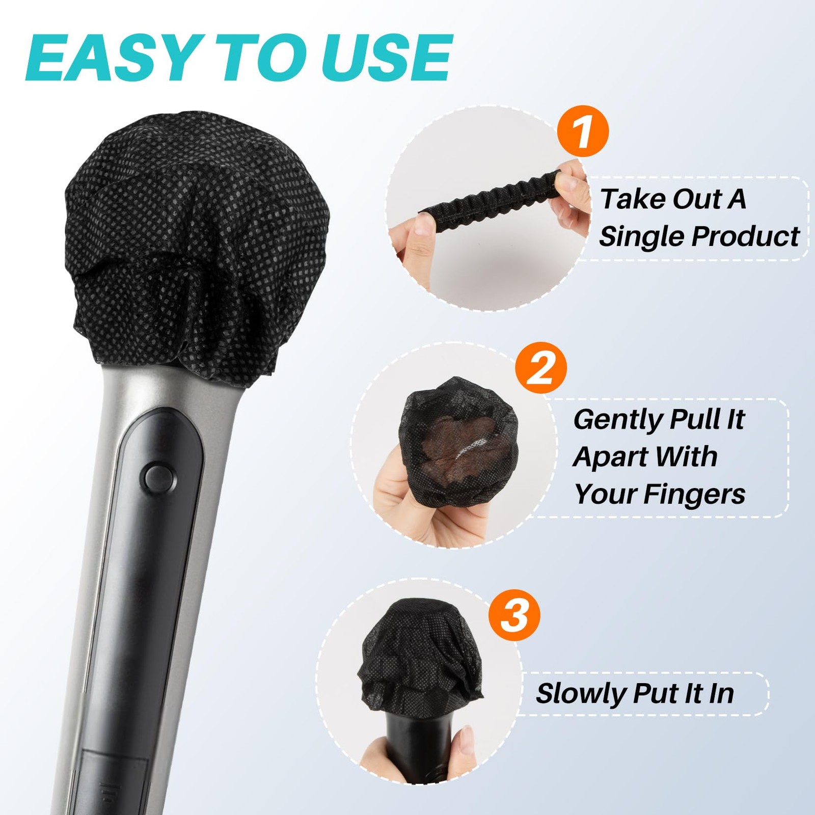 100PCS MAQIHAN Microphone Cover - Mic Covers Disposable Odorless Non-Woven...