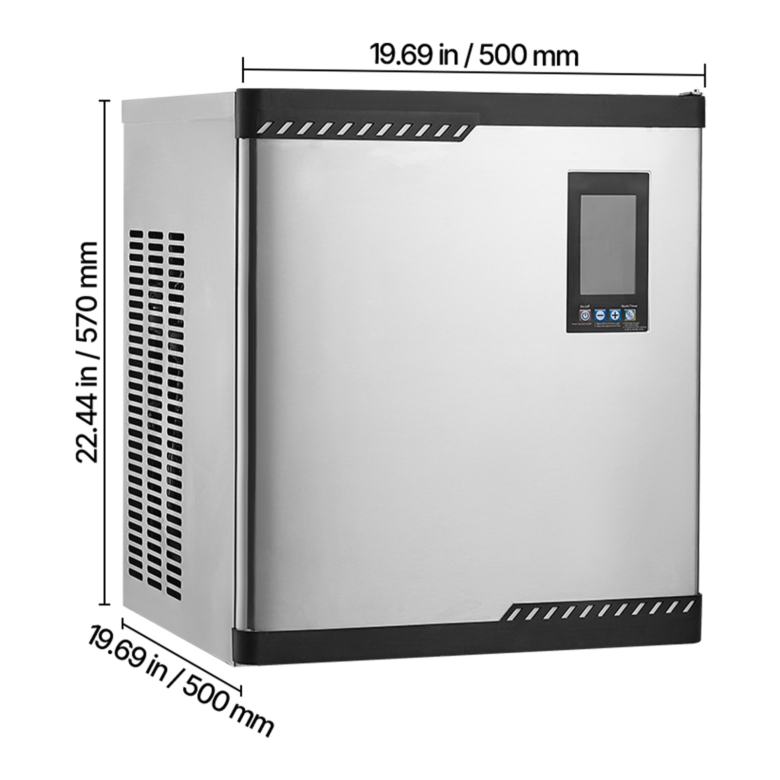 Uimoso Commercial Ice Maker Machine - Produces 300 lbs/Day with Self-Cleaning