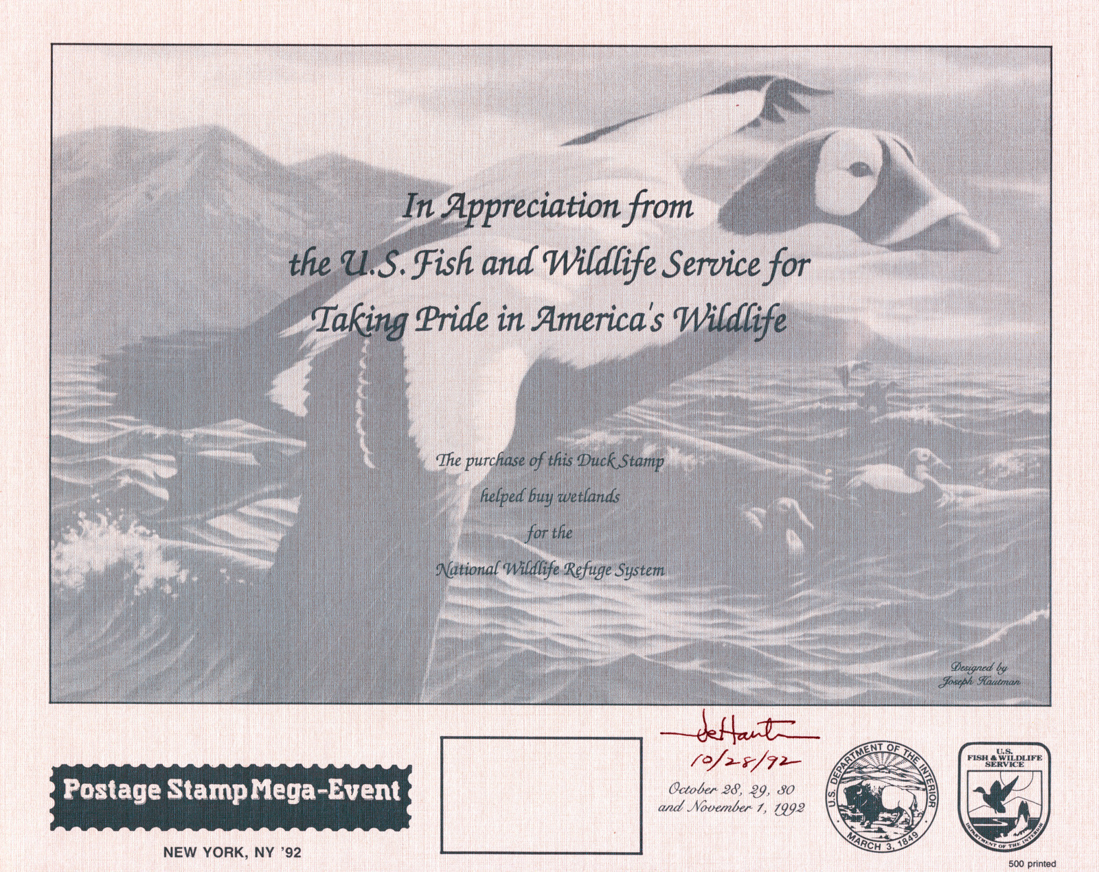 2 Duck Stamps & 23 U.S. Fish & Wildlife Appreciation Souvenir Cards 1975-1997 US
