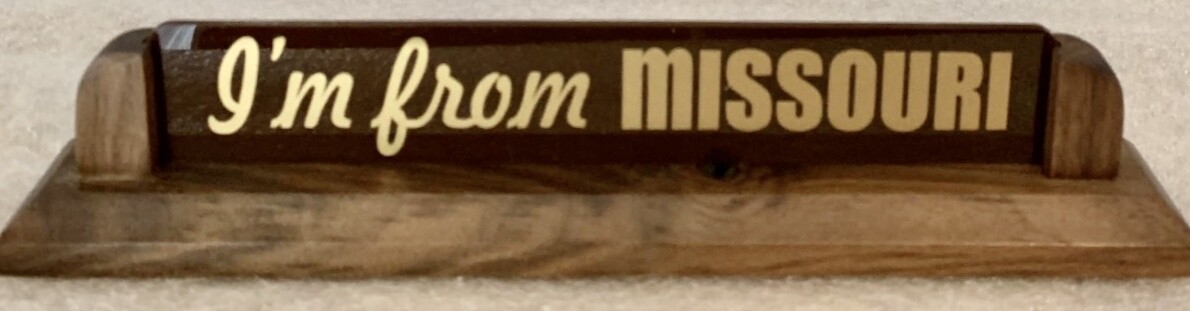 Copy of President Harry Truman's desk plaque "The Buck Stops Here" OFF-0101-IFM