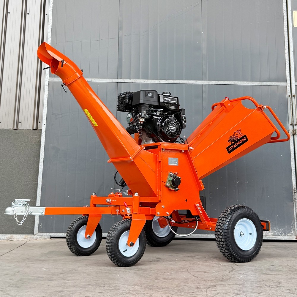 6'' 18hp Wood Chipper 450cc Gas Powered E-start 4-Wheel 12V/9A FREE SHIPPING