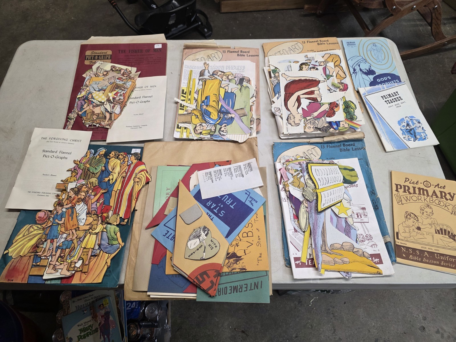 Vintage Flannel Board Bible Lessons Pictoart + 5 Sets Homeschool Lot Church