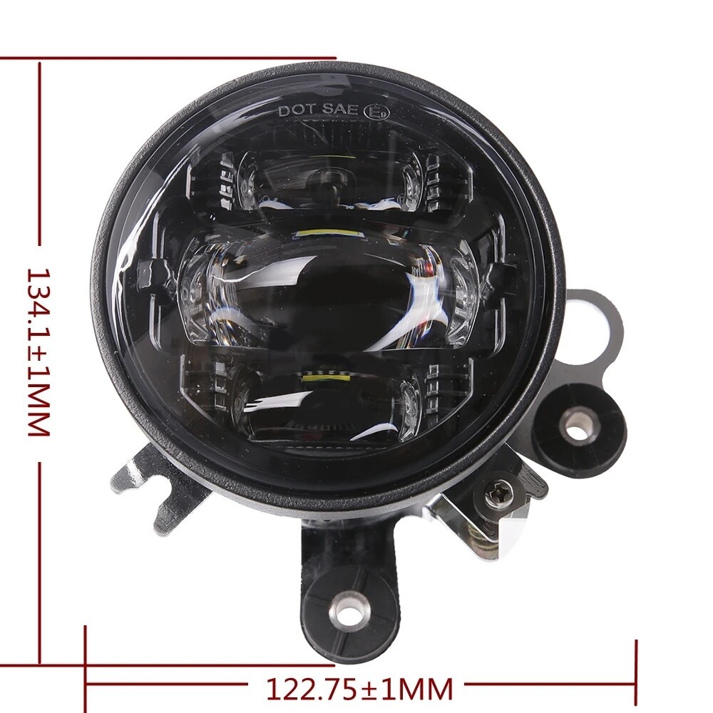 Black LED Driving Fog Lights For Honda Goldwing GL1800 2001-2010 Fog Lamps 2PCS