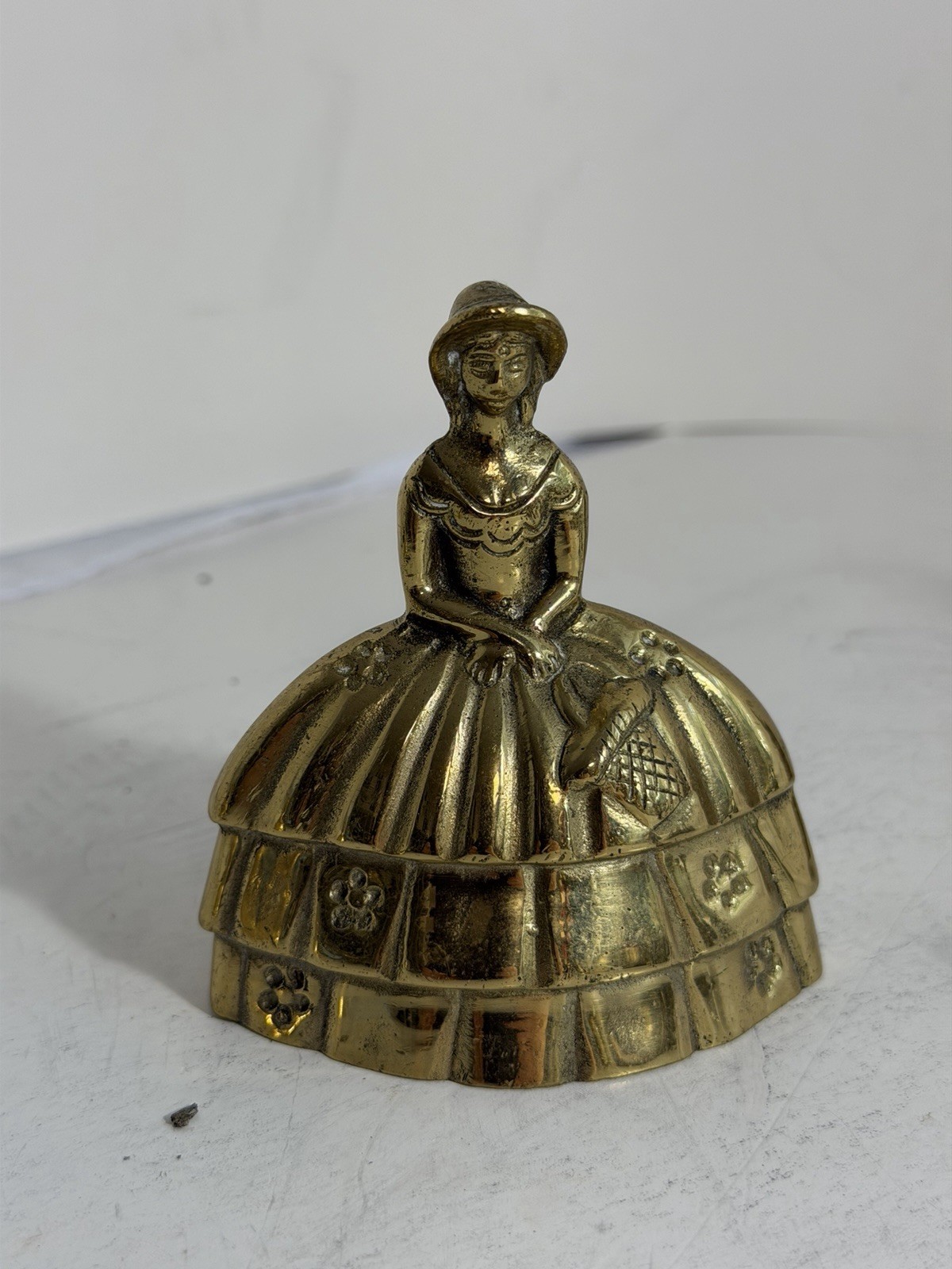 Vintage Brass Bell Lot 8pcs Mixed Decor Apple Figurine Lady MCM Metal