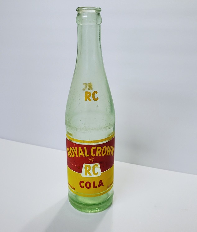 Vintage RC ROYAL CROWN COLA Bottle Green Glass 10 oz  ASHEVILLE N. Carolina NC