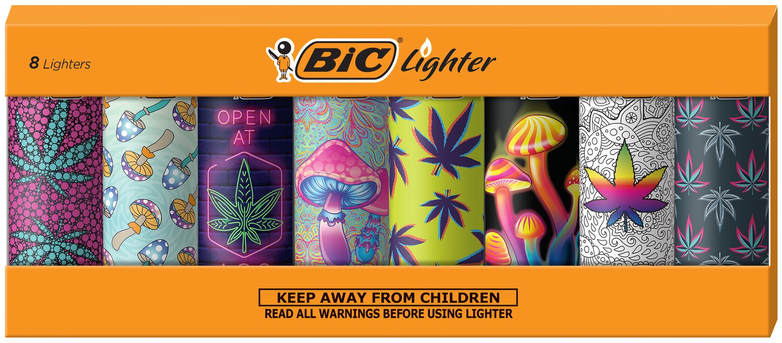 BIC Special Edition Counterculture Series Lighters, 8-Count