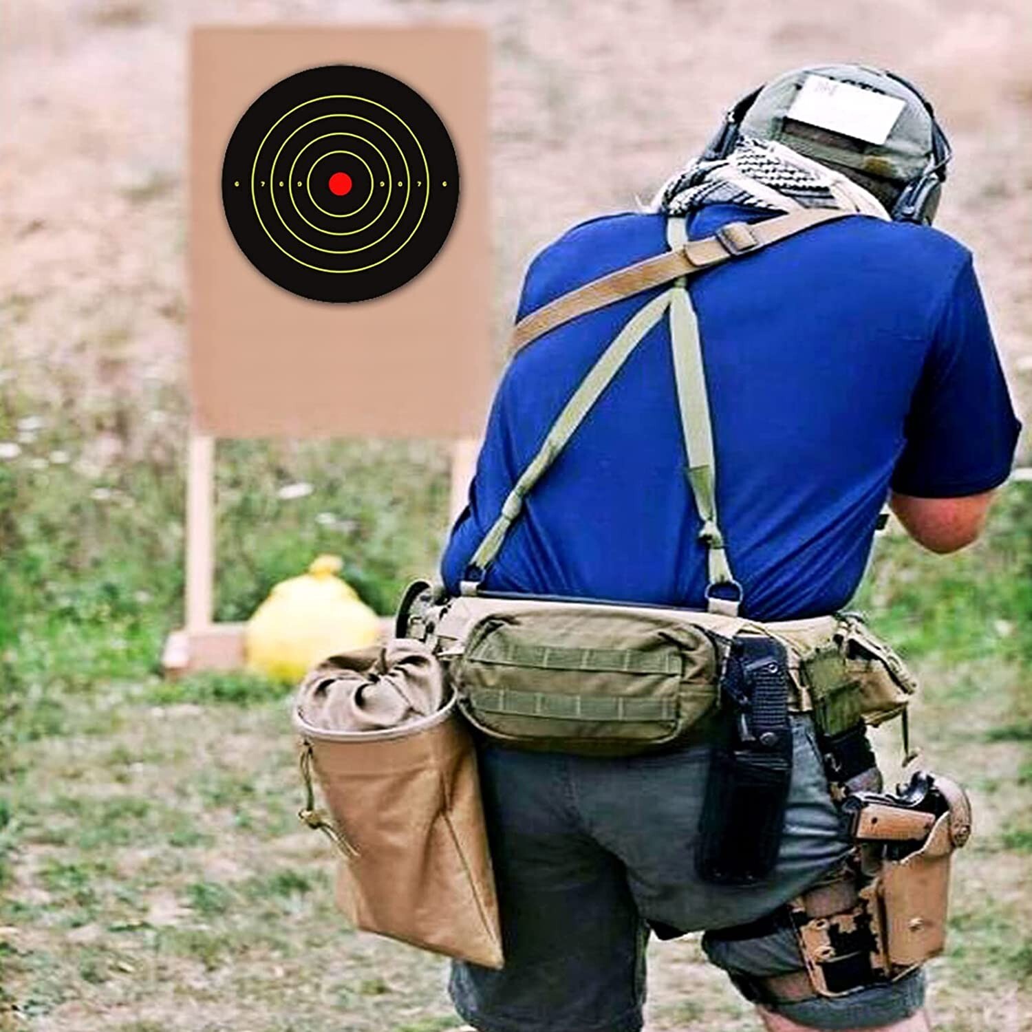 60 Pack 8" Stick Splatter Reactive Self Adhesive Paper Shooting Targets