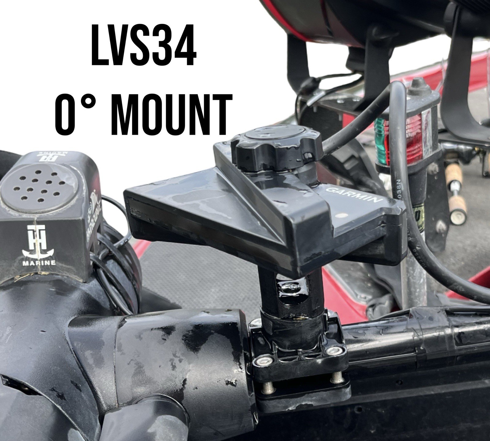 LVS-34 0° Mount Extension For Garmin Livescope -Fits Stock 8° Mount- LVS34 only