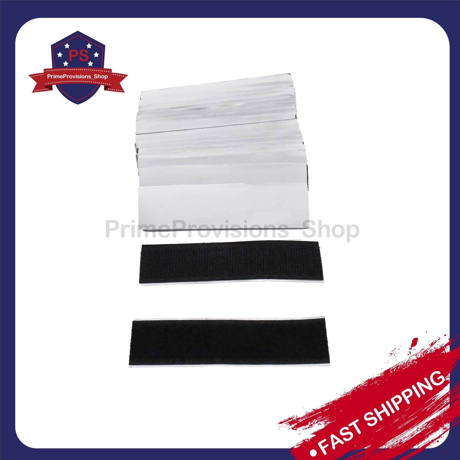 20 Sets Heavy Duty Hook & Loop Adhesive Strips Black Sticky Back Fastener 1x4"