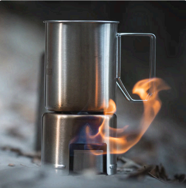 Pathfinder Stainless Steel Bottle Cook Set 32oz Camping Stove Kit