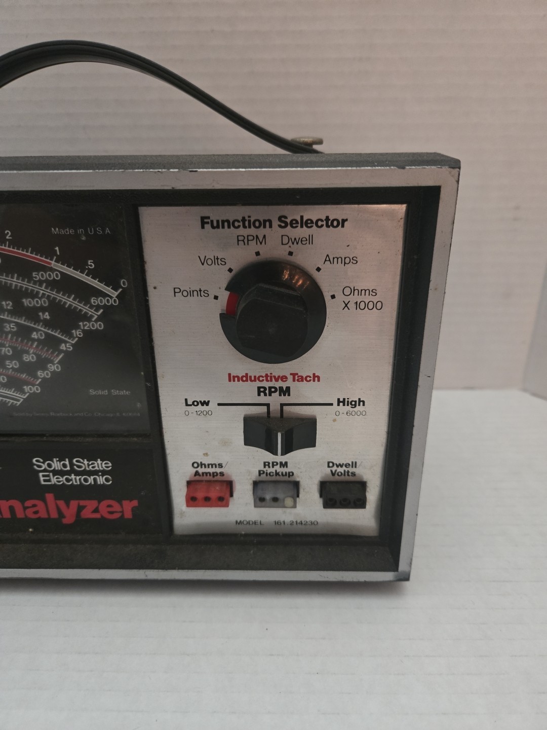 Sears Solid State Electronic Engine Analyzer Model 161.214230 with Cables