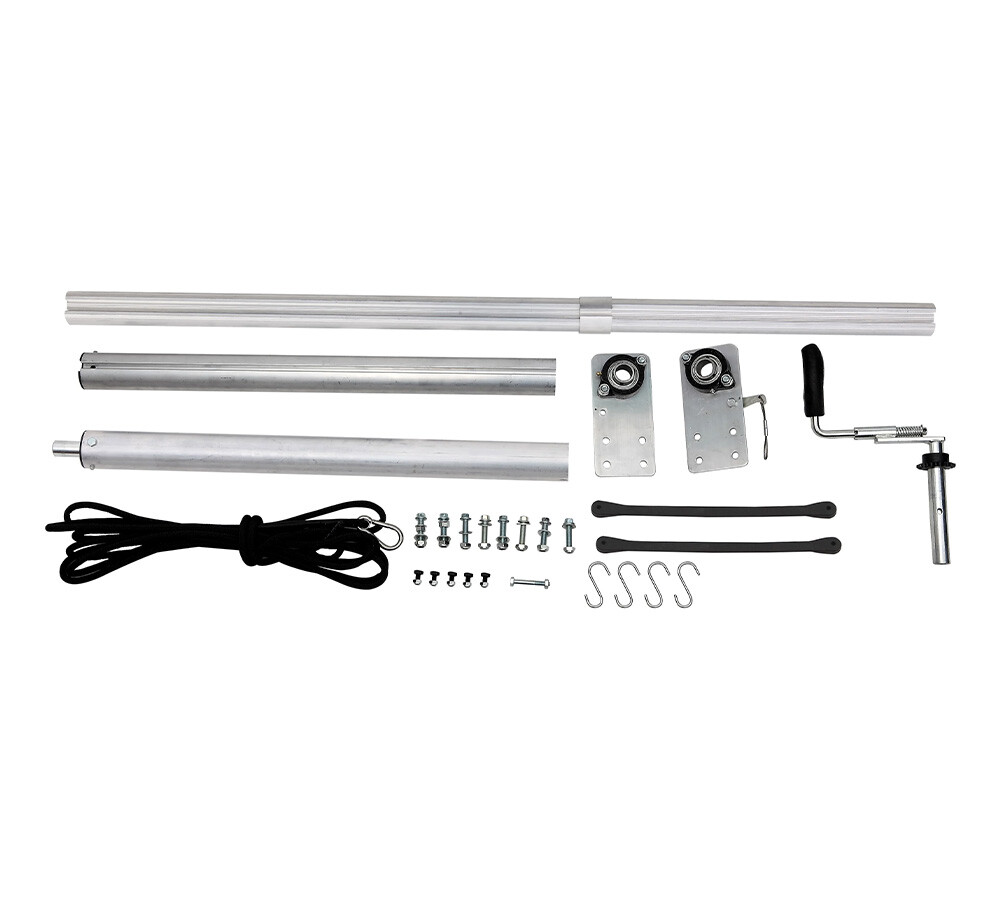 Dump Truck & Trailer Tarp Kit with 8' x 16' PVC Double Pocket Mesh Tarp