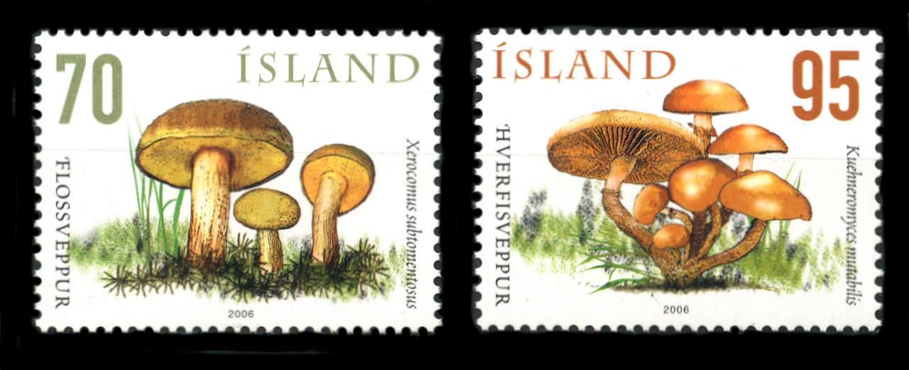 Iceland: 2006 Mushrooms (1087-1088) MNH