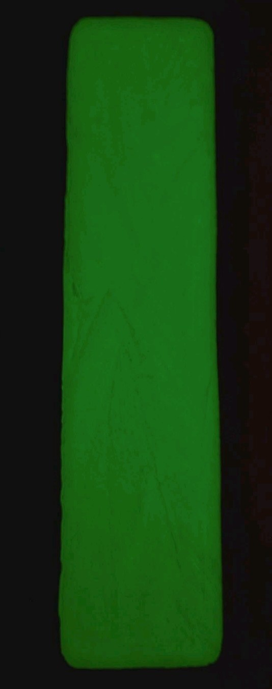 Rare Glass Green Glow In Dark Slab Cabochon Slab Rave Craft Flintknapping