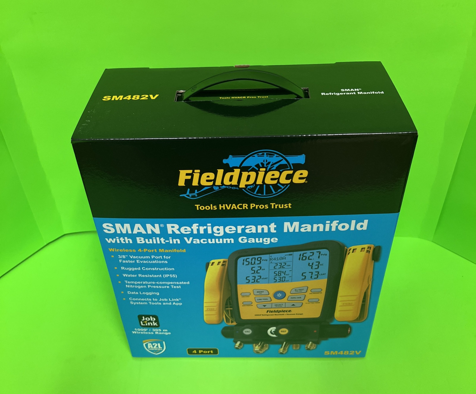 NEW!! Fieldpiece SM482V SMAN Wireless Refrigerant Manifold (4-Port)**FREE SHIP**