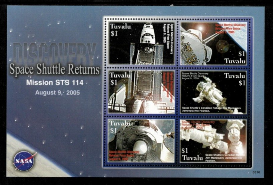 Tuvalu 2006 - Space Shuttle Returns - Sheet of 6 Stamps - Scott #1011 - MNH