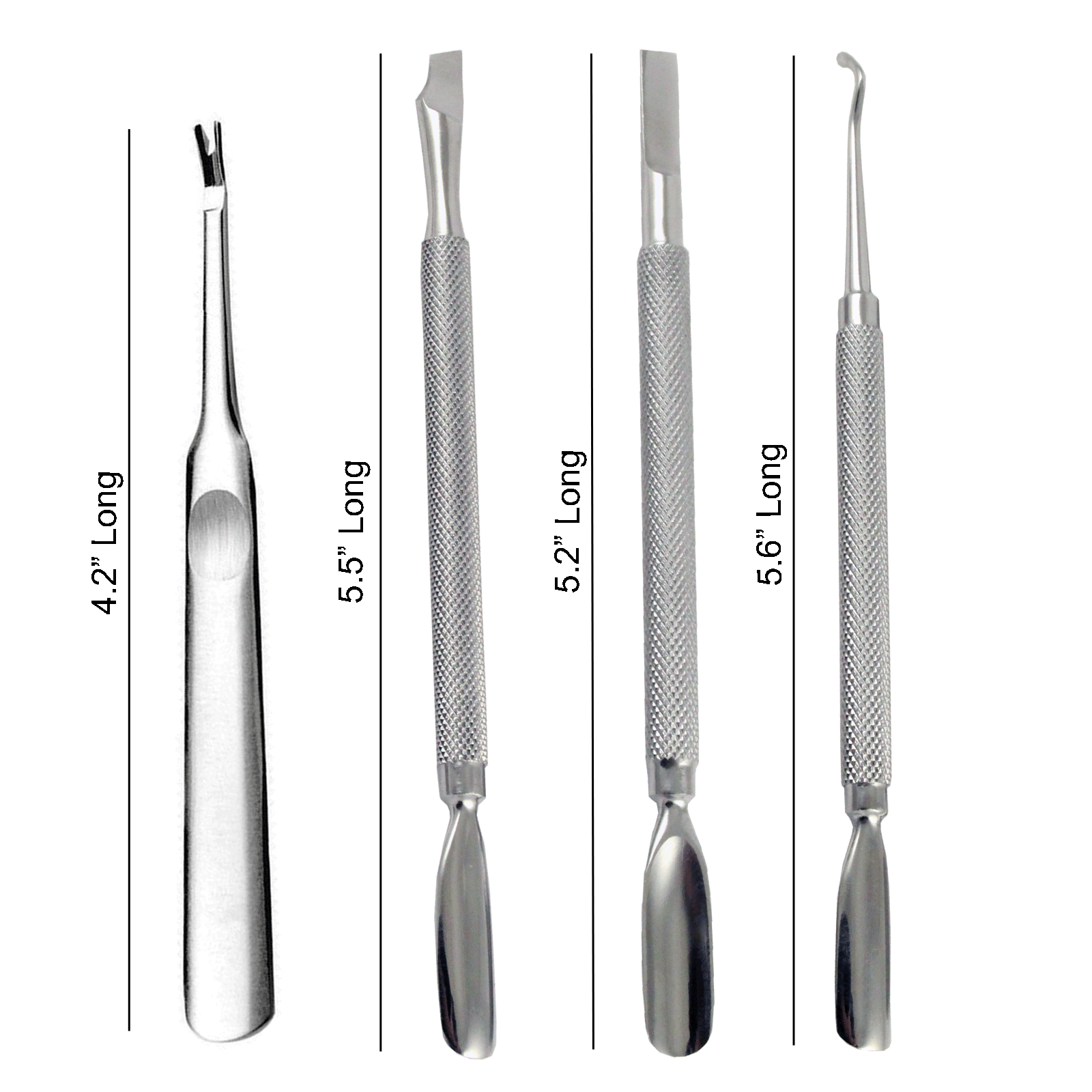CUTICLE NIPPER PUSHER INGROWN TOENAIL LIFTER PEDICURE NAIL CARE TOOLS (5 PC)