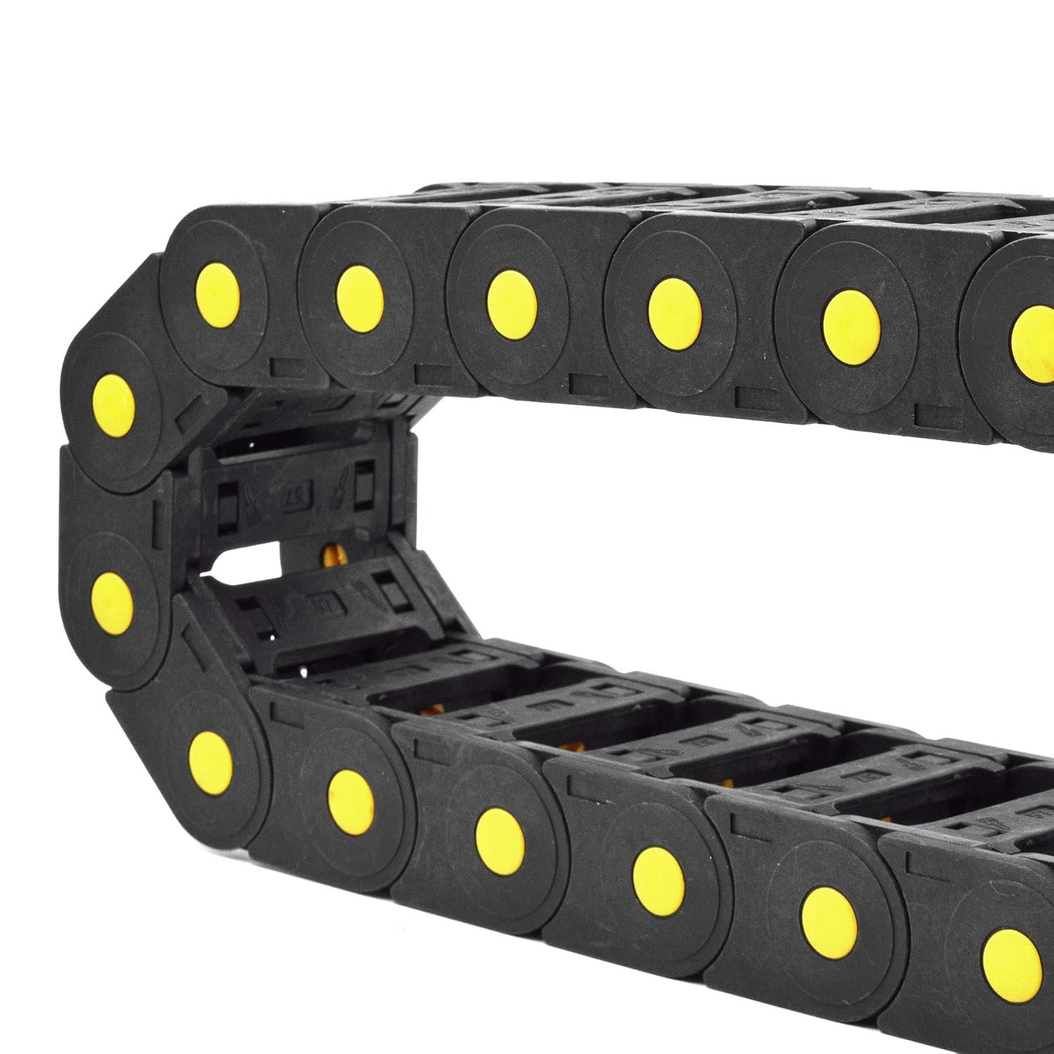 Plastic Drag Chain Cable Carrier Open Type with End Connectors R125 25 X 57Mm L1